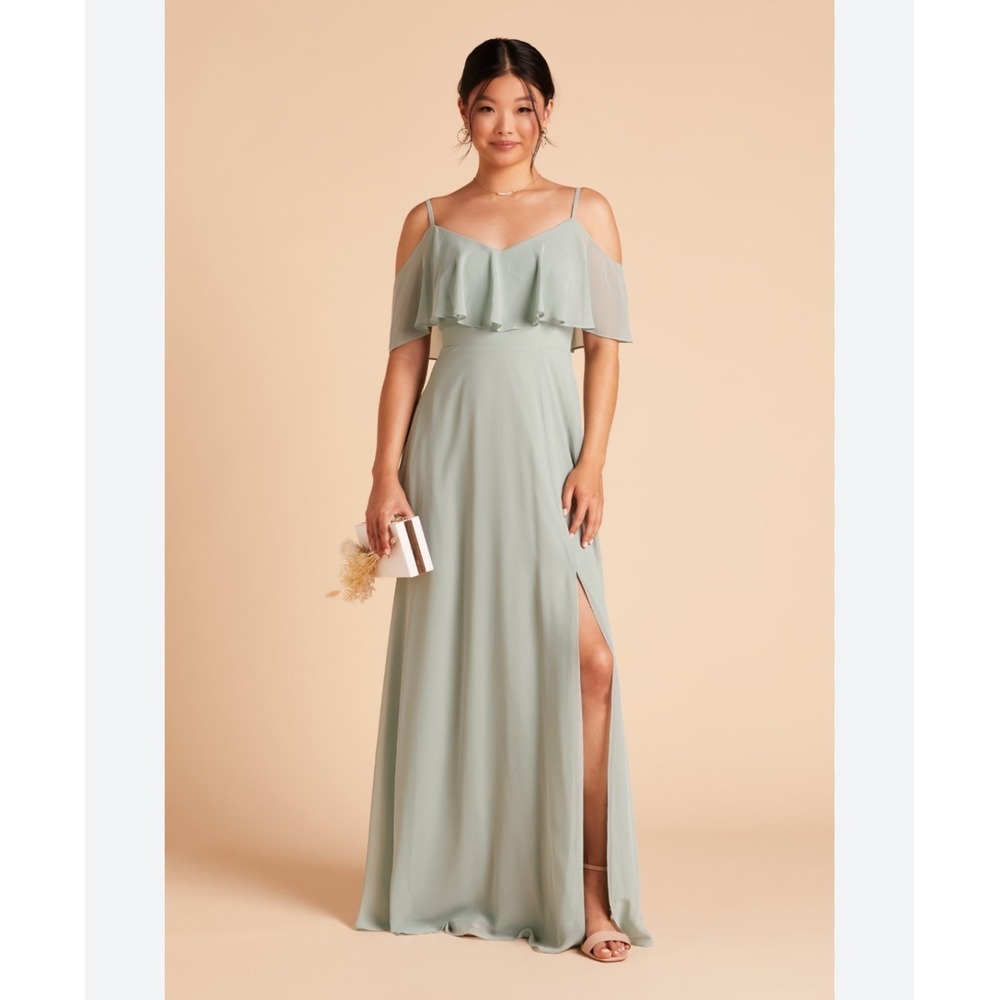 Birdy Grey Sage Green Off-Shoulder Maxi Dress